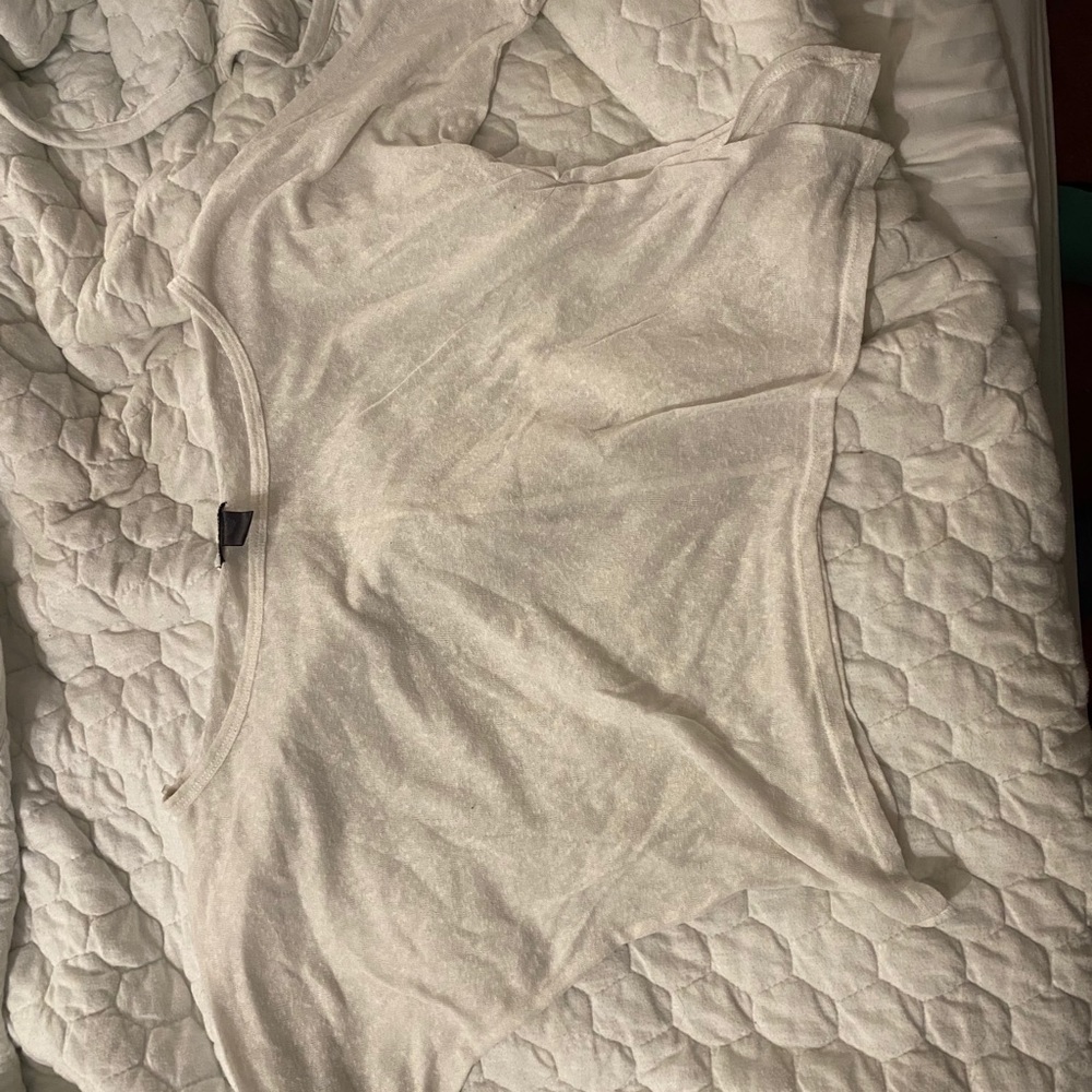 Sheer white crop shirt